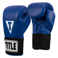 variant:blue::TITLE Boxing Masters USA Boxing Competition Gloves - Elastic side view