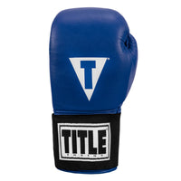 variant:blue::TITLE Boxing Masters USA Boxing Competition Gloves - Elastic front view