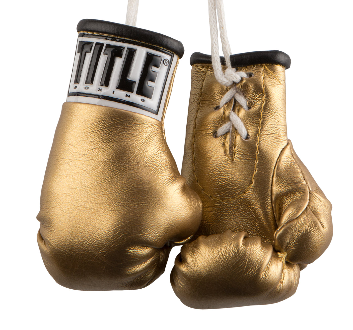 color:Shiny Gold::TITLE Boxing 3.5” Mini Boxing Gloves main view