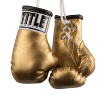 color:Shiny Gold::TITLE Boxing 3.5” Mini Boxing Gloves main view