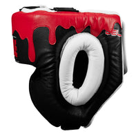 variant:black/white/red::TITLE Boxing Gel Lava Leather Series Headgear