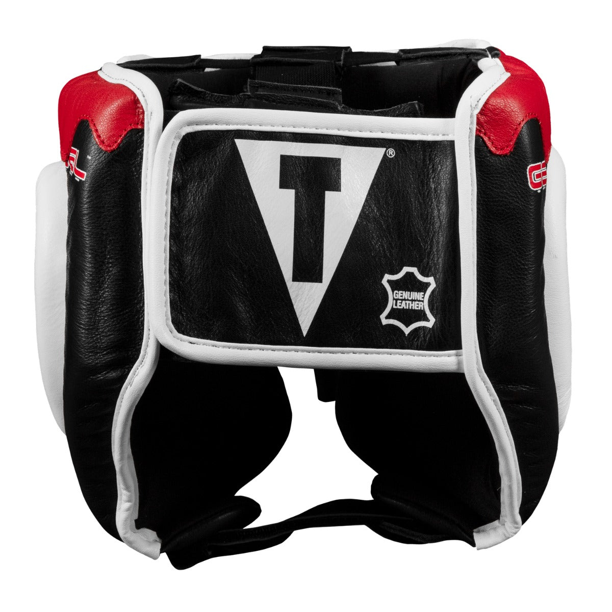 variant:black/white/red::TITLE Boxing Gel Lava Leather Series Headgear