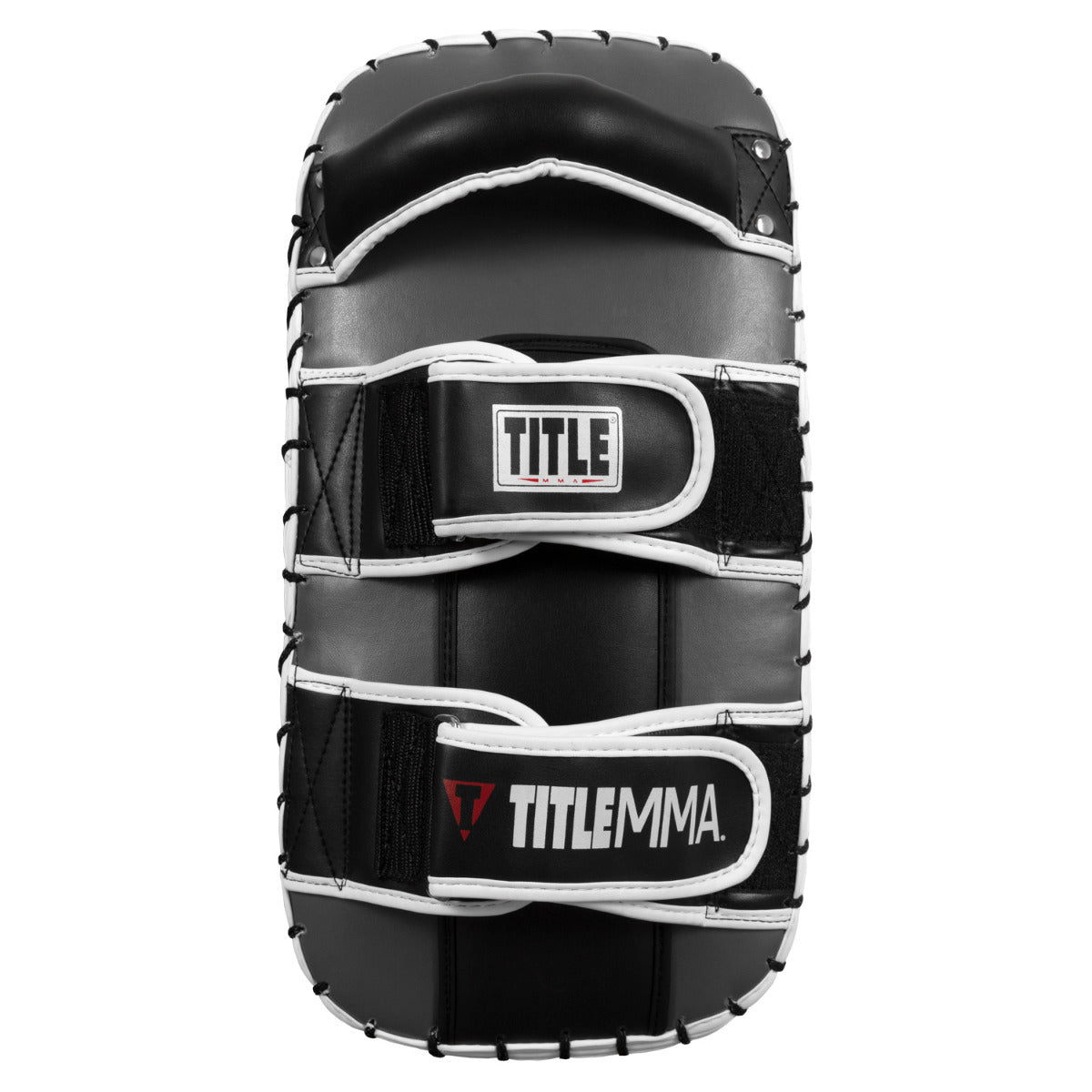 variant:black/white/grey::TITLE MMA Air Raid Thai Pads (Pair) back view