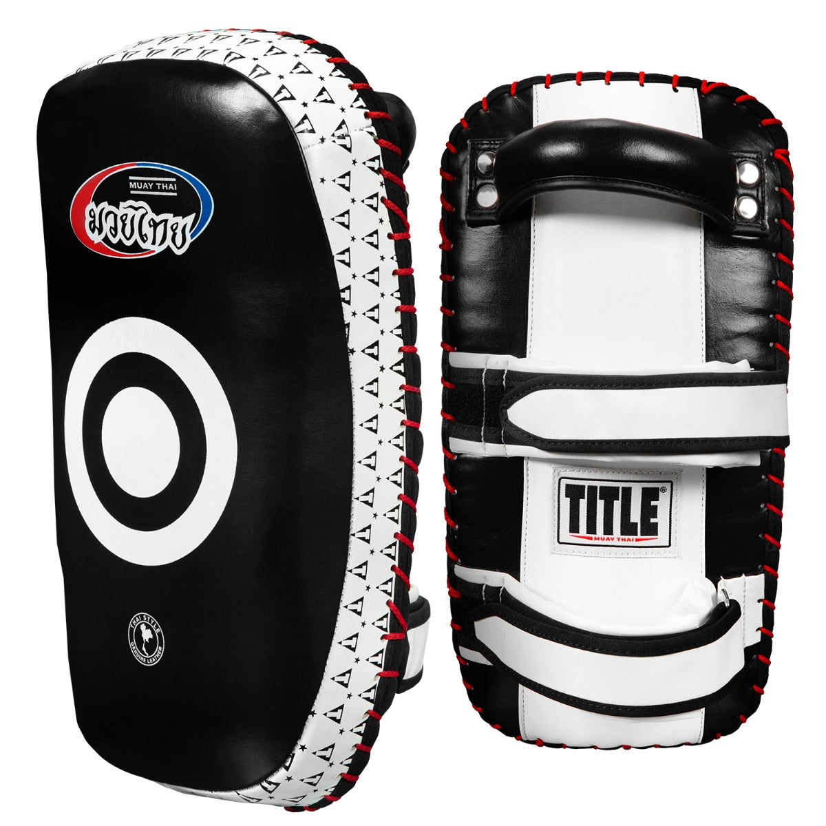 variant:lifestyle::TITLE Muay Thai Leather Contoured Thai Pads ( pair) main view