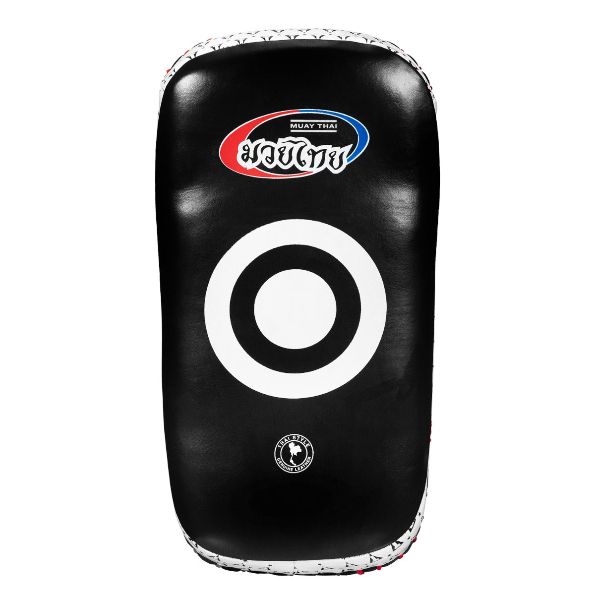 variant:lifestyle::TITLE Muay Thai Leather Contoured Thai pads ( Pair) front view
