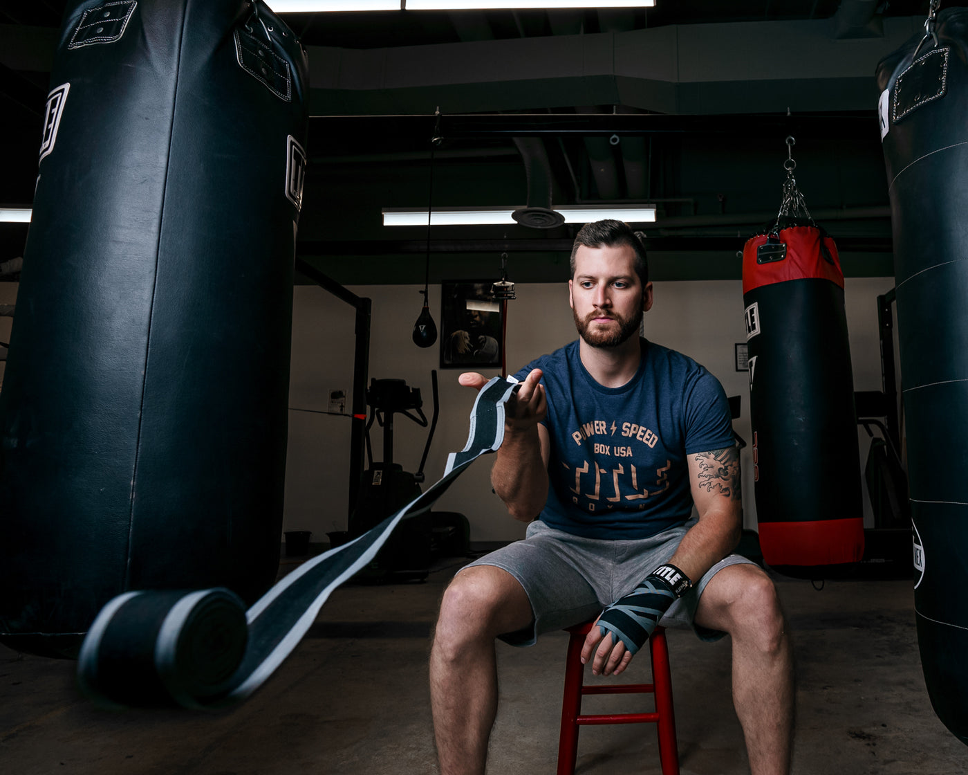 variant:lifestyle::TITLE Platinum 180" Semi Elastic Hand Wraps rolled out
