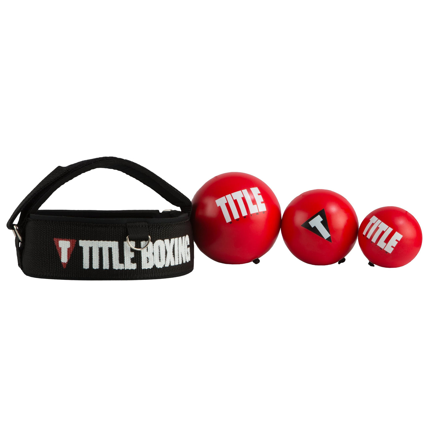 variant:lifestyle::TITLE Boxing Reflex Ball view showing the different sized reflex balls