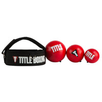 variant:lifestyle::TITLE Boxing Reflex Ball view showing the different sized reflex balls