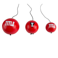 variant:lifestyle::TITLE Boxing Reflex Ball close up of the three size reflex balls