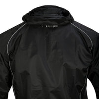 variant:lifestyle::TITLE Platinum Prevail Rubberized Sauna Suit main view back view hood down