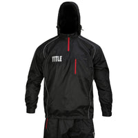variant:lifestyle::TITLE Platinum Prevail Rubberized Sauna Suit main view full front full hood up