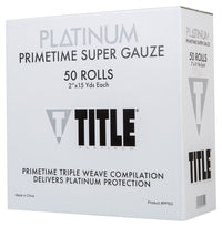 color:white::TITLE Platinum Primetime Super Gauze Box of 50 rolls