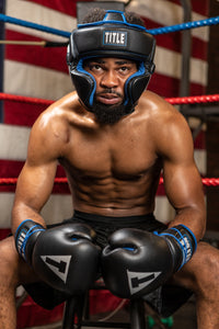 【あ】TITLE BOXEO　メタリックカラー　ツートン　ヘッドギア TITLE Platinum Perilous Training Headgear