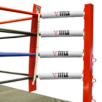color:RD/WH/BL::TITLE Boxing Ring Turnbuckle Covers front view