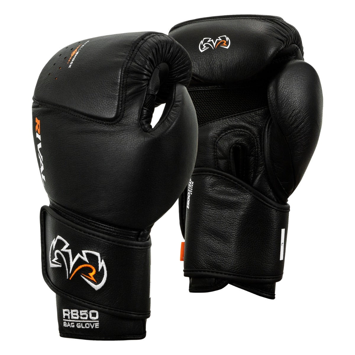 variant:black::Rival Boxing Intelli-Shock Leather Bag Gloves