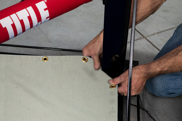 variant:Grey::TITLE Boxing Heavy Duty Professional Canvas Ring Cover