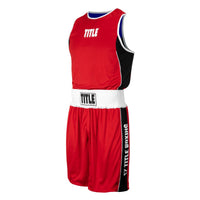 color:red/blue::TITLE Boxing Stinger Reversible Amateur Boxing Set main view red