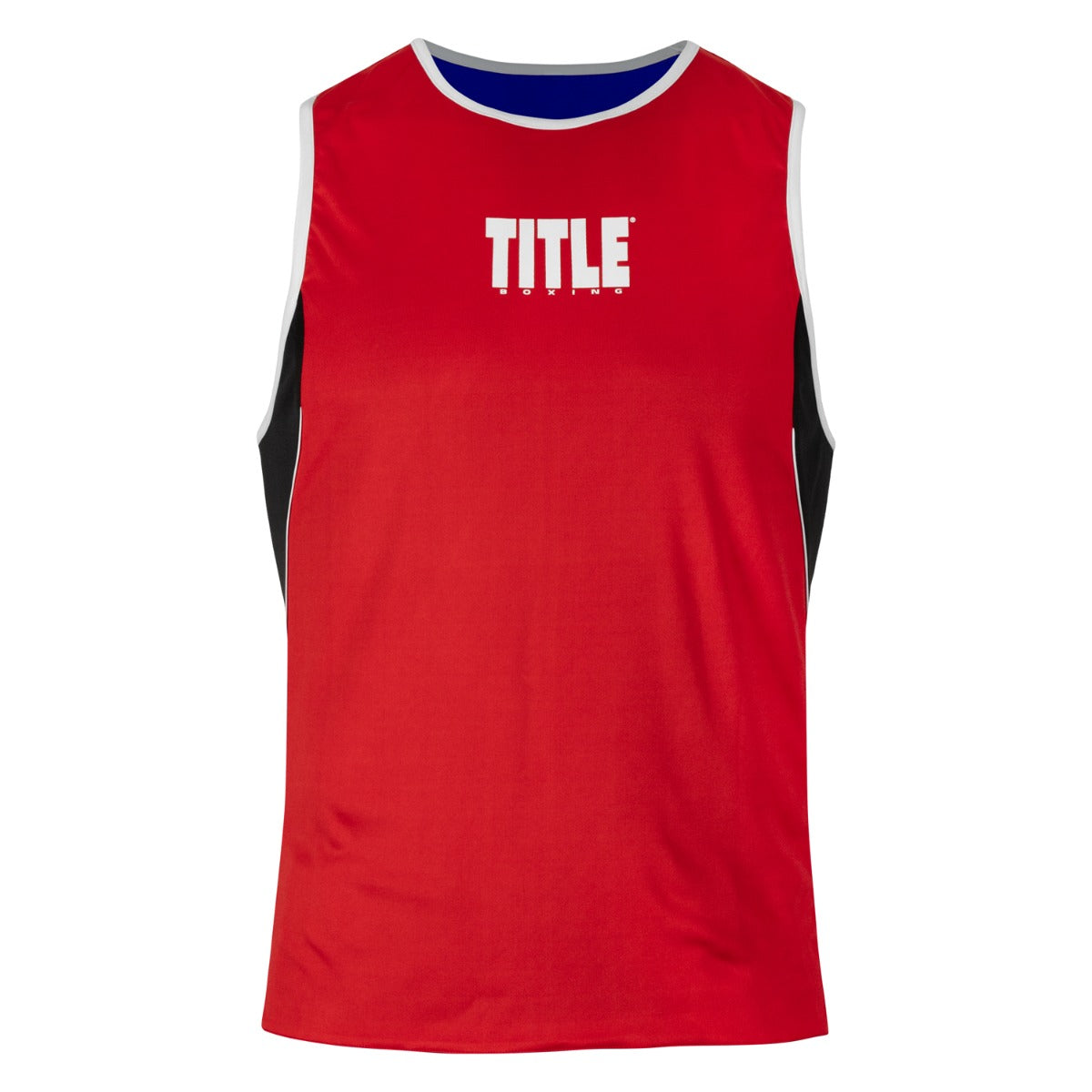 variant:red/blue::TITLE Boxing Stinger Reversible Amateur Boxing Set front top red