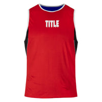 variant:red/blue::TITLE Boxing Stinger Reversible Amateur Boxing Set front top red
