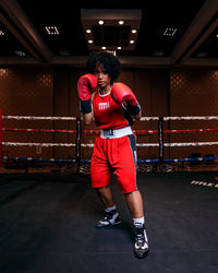 variant:red/blue::TITLE Boxing Stinger Reversible Amateur Boxing Set boxing stance