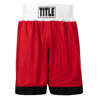variant:lifestyle::TITLE Boxing Border Reversible Amateur Competition Set red short front view