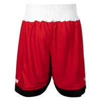 variant:lifestyle::TITLE Boxing Border Reversible Amateur Competition Set red back view short