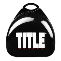 variant:black::TITLE Boxing Max Braces Mouthguard 2.0 case front view