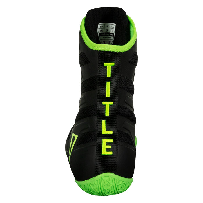 variant:Black/Neon Green::TITLE Boxing Total Balance Shoes back view