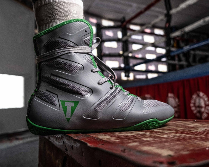 variant:Grey/Green::TITLE Boxing Total Balance Shoes close up