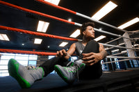 variant:Grey/Green::TITLE Boxing Total Balance Shoes man in ring wearing shoes