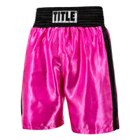 variant:pink/black::TITLE Boxing Edge Boxing Trunks 2.0  side view