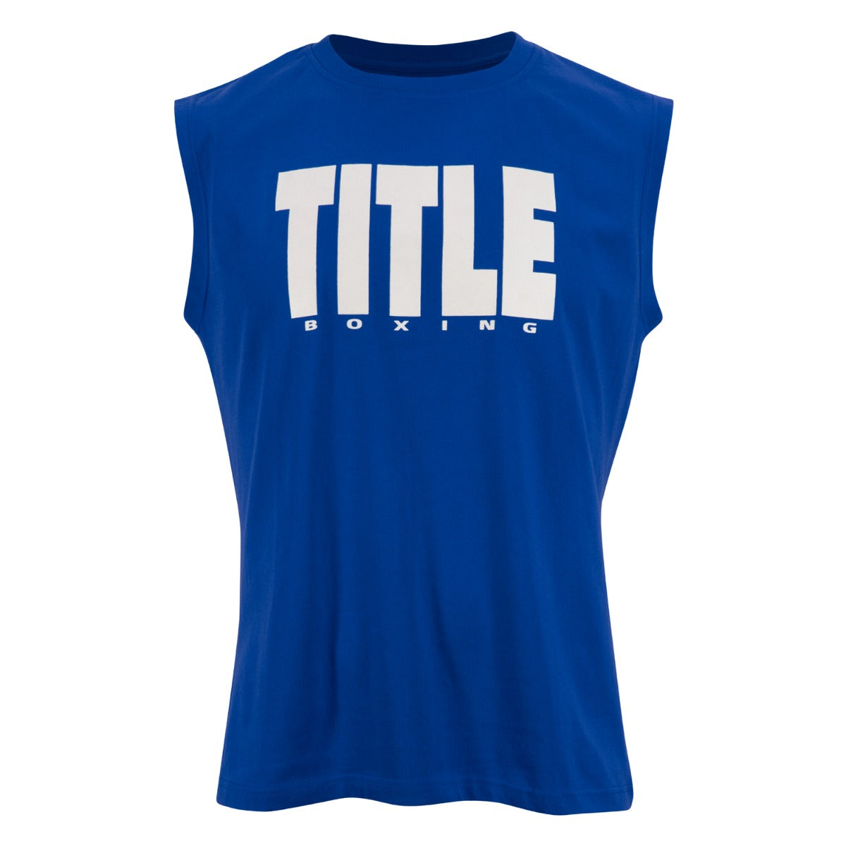 color:Blue/White::TITLE Boxing Iconic Block Muscle Tee