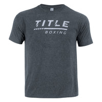 color:Black::TITLE Boxing Striped Wordmark Tee