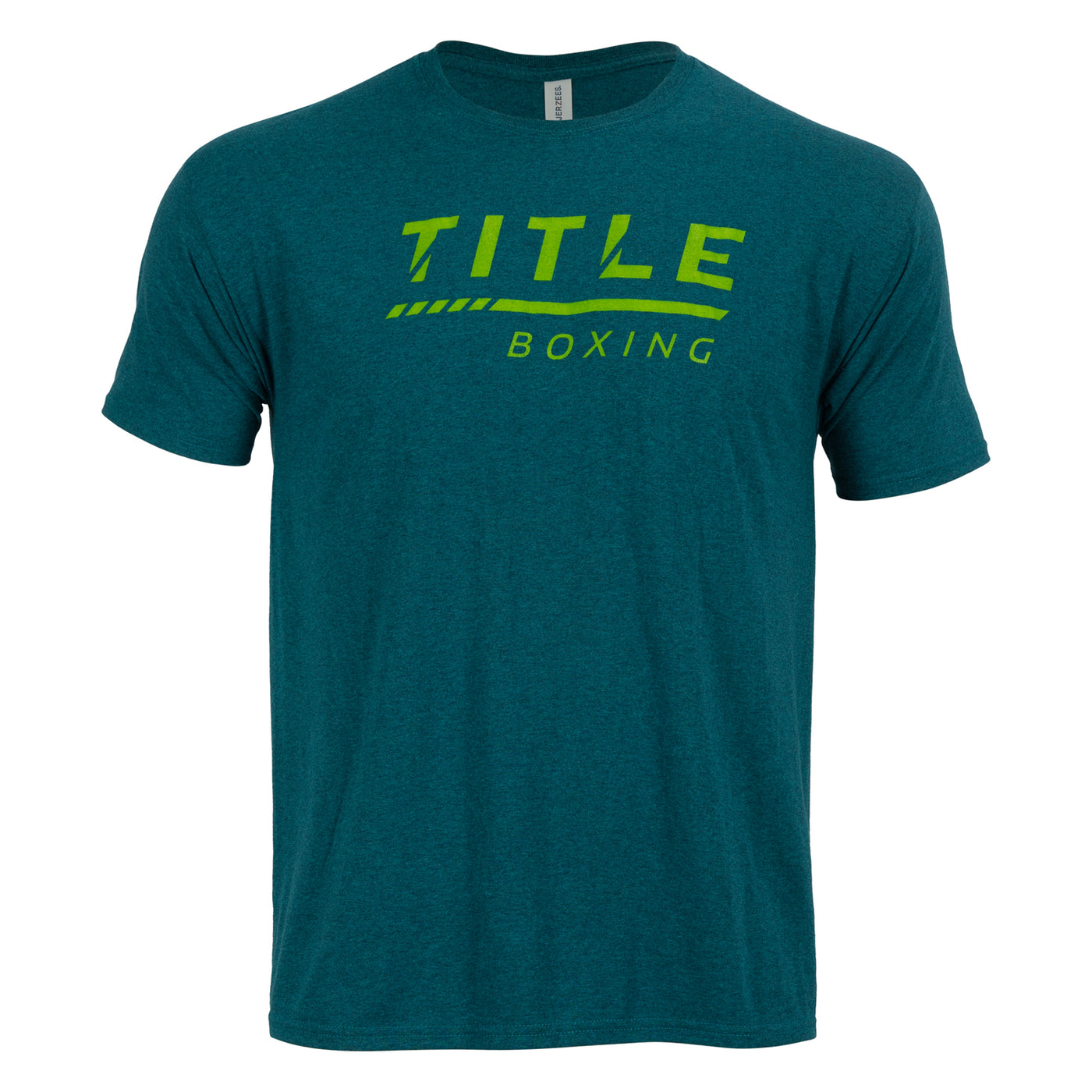 color:Blue::TITLE Boxing Striped Wordmark Tee
