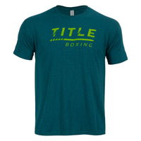 color:Blue::TITLE Boxing Striped Wordmark Tee