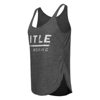 variant:Charcoal::TITLE Boxing Women's Striped Wordmark Cropped Tank