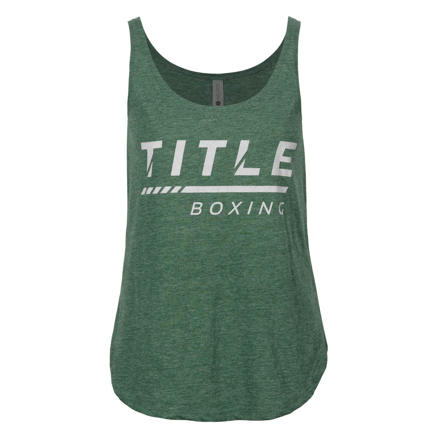 color:Green::TITLE Boxing Women's Striped Wordmark Cropped Tank