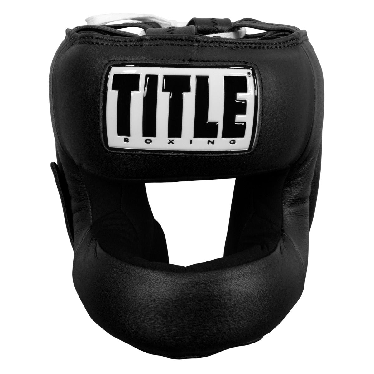 variant:Black::TITLE Boxing Face Protector Training Headgear front view