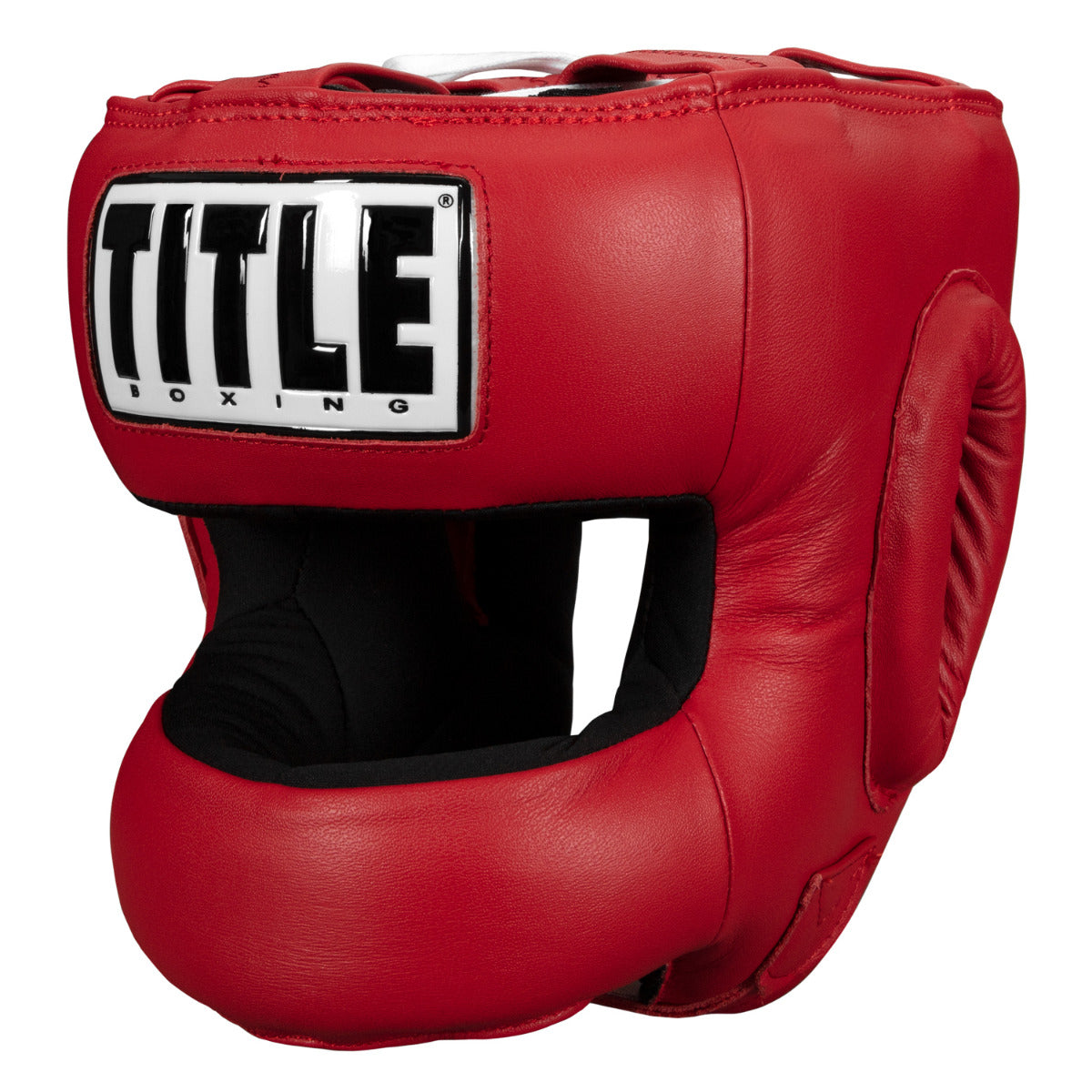 color:Red::TITLE Boxing Face Protector Training Headgear