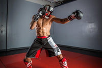 variant:lifestyle::TITLE MMA Command Full Training Headgear man wearing headgear
