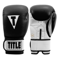 color:Black/White::TITLE Premier Leather Super Bag Gloves 2.0