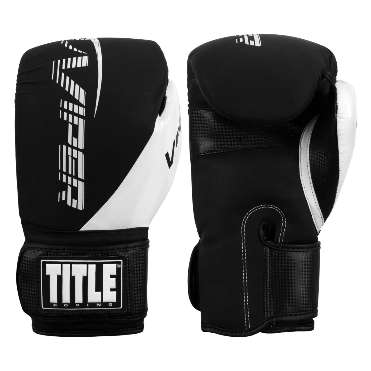 color:Black/White::Viper by TITLE Boxing Strike Bag Gloves 2.0