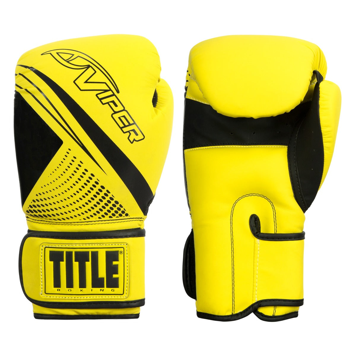 color:Black/Neon Yellow::Viper by TITLE Boxing Strike Select Bag Gloves 2.0