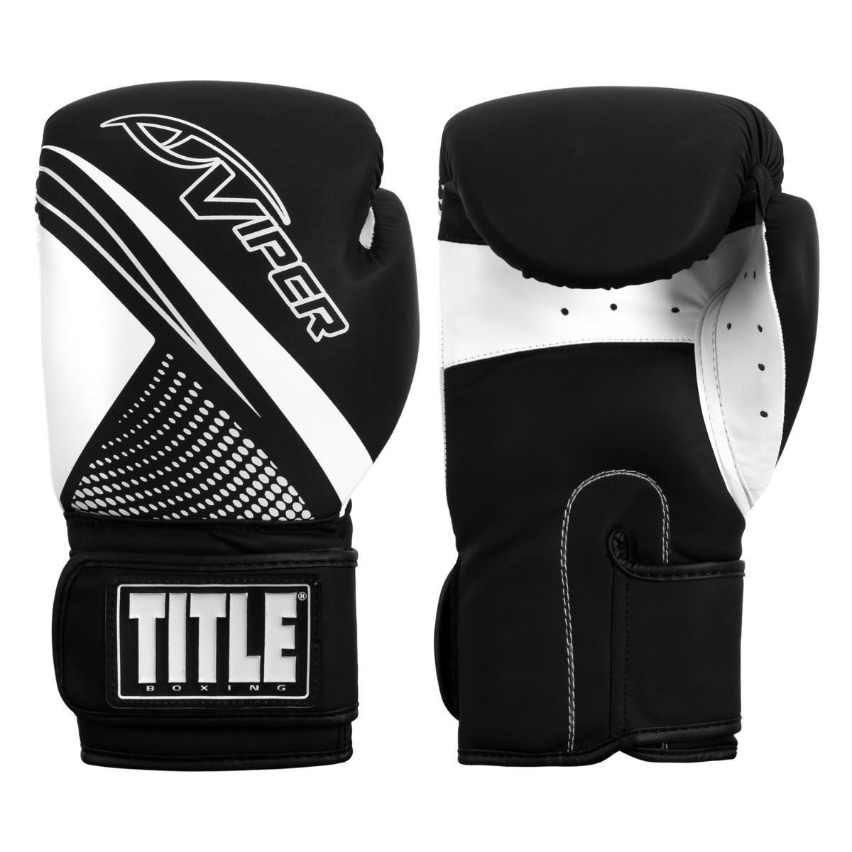 color:Black/White::Viper by TITLE Boxing Strike Select Bag Gloves 2.0