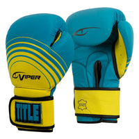 variant:Blue/Lime::Viper by TITLE Boxing Select Training Gloves 2.0 side view