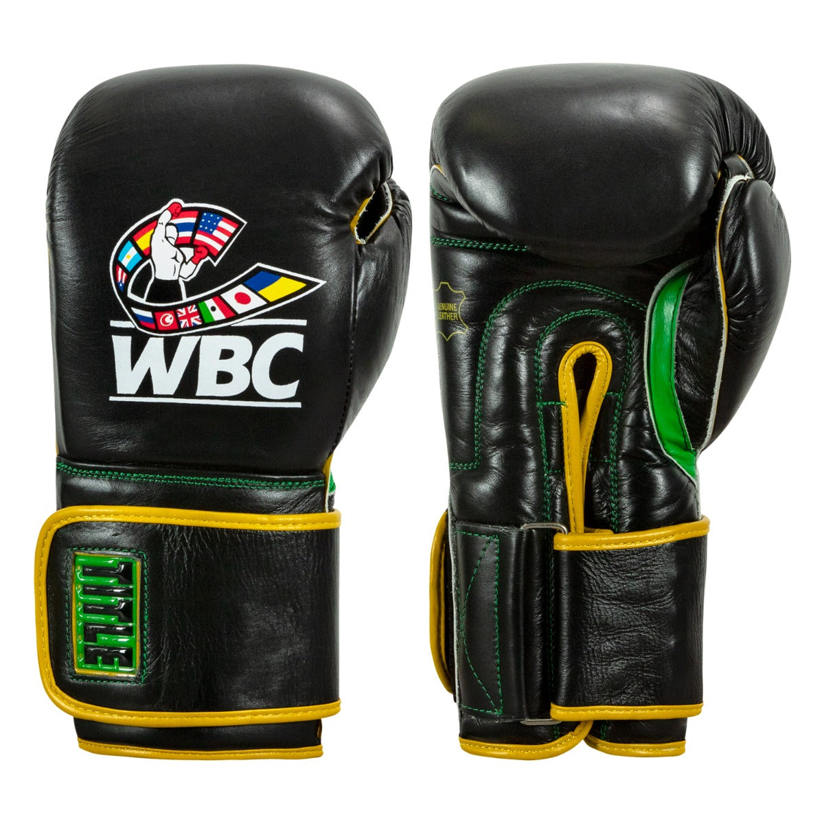 color:Black/Green::WBC by TITLE Boxing Bag Gloves