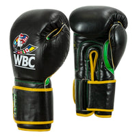 variant:Black/Green::WBC by TITLE Boxing Bag Gloves side view