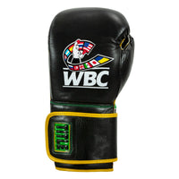 variant:Black/Green::WBC by TITLE Boxing Bag Gloves front view