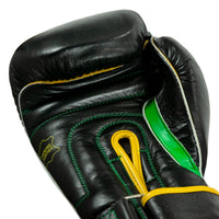 variant:Black/Green::WBC by TITLE Boxing Bag Gloves hand view