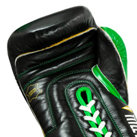 variant:Black/Green::WBC by TITLE Boxing Sparring Gloves hand view